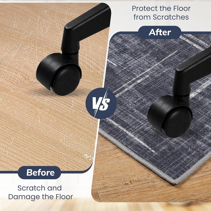 Lreedy Office Chair Mat for Hardwood Floor&Tile Floor,36"X 48" Heavy Duty Desk Chair Mat for Hard Floors,Under Desk Rug for Rolling Computer Chair,Anti Slip,Low Pile Carpet Floor - Image 4